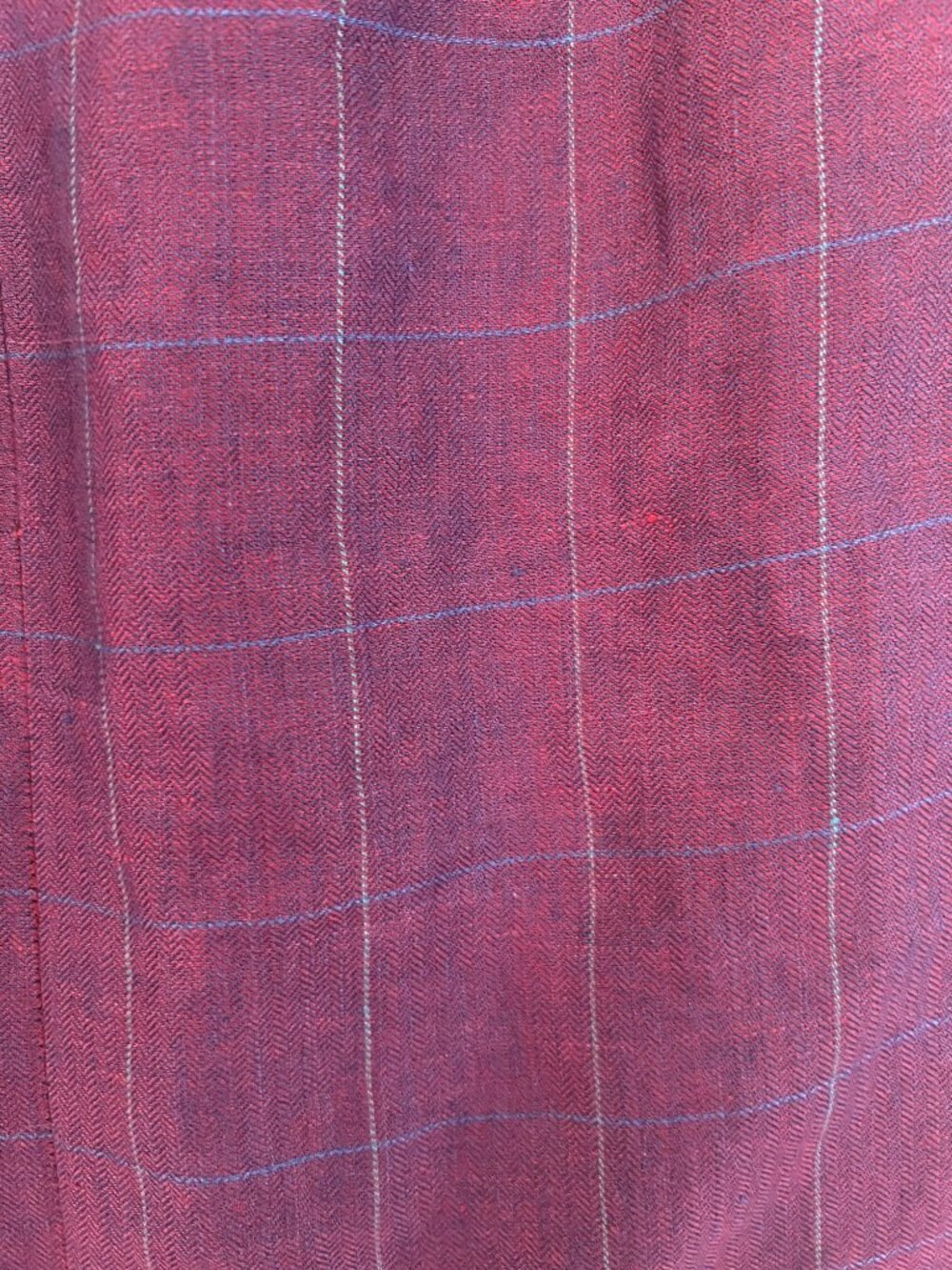 Vintage 90s Linda Allard Ellen Tracy Purple Linen Pencil Skirt 2 Petite Mini Off - Picture 4 of 9